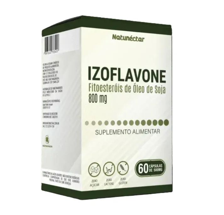 Natunéctar Kit Izoflavone Fitoesteróis de Soja Suplemento Alimentar Natunectar 800mg – 2 Unidades (120 Cápsulas)