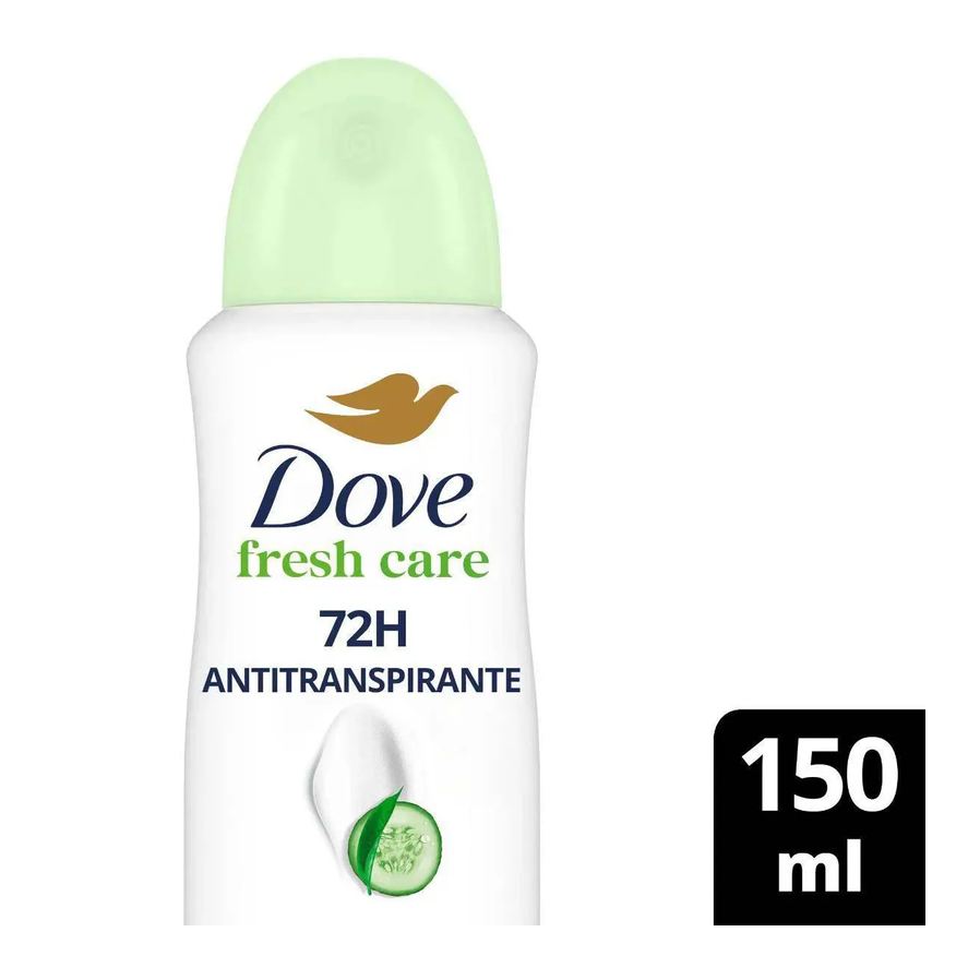 Dove Desodorante Antitranspirante Aerosol Go Fresh Pepino e Chá Verde Feminino 48h 150ml
