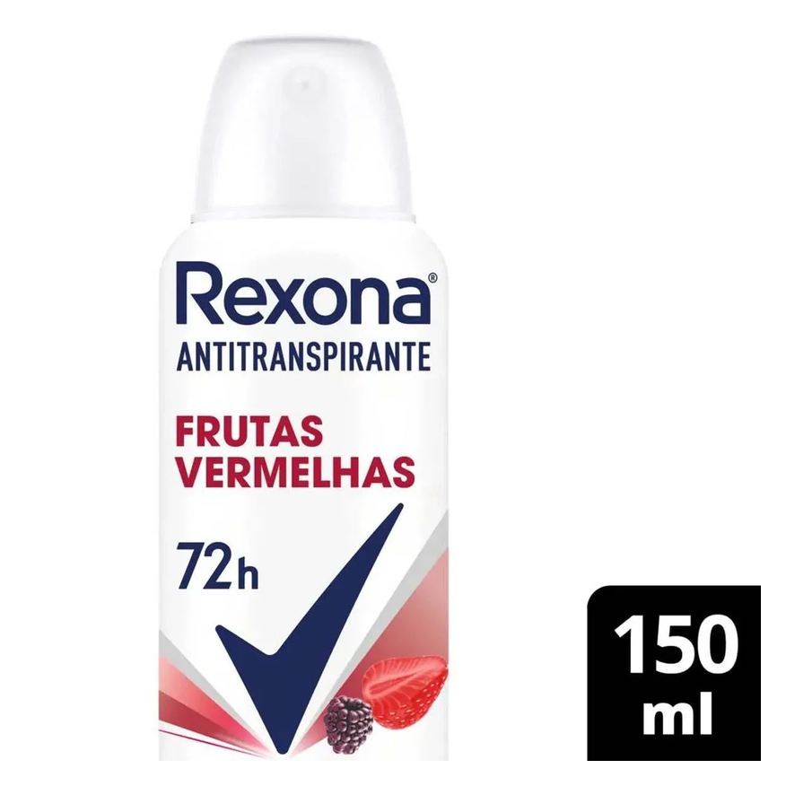Rexona Desodorante Antitranspirante Aerosol Frutas Vermelhas Feminino 72h 150ml