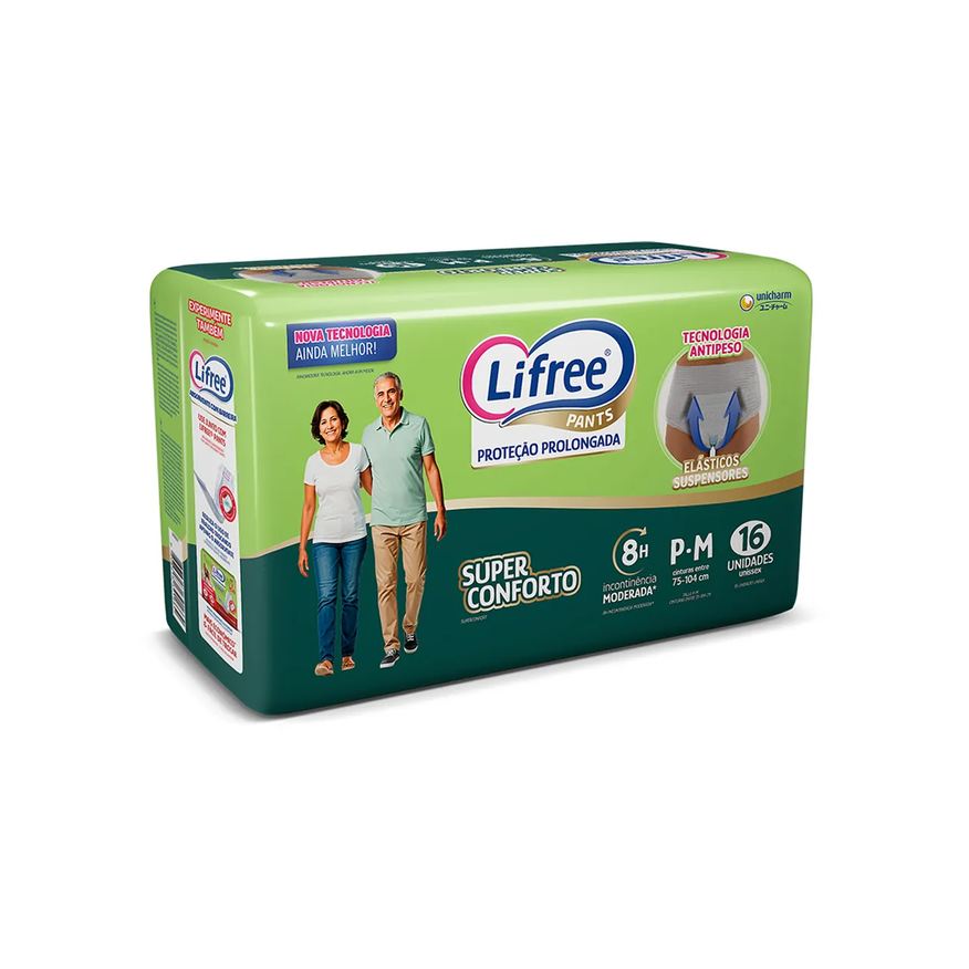 Lifree Fralda Calça Super Conforto P/M 16 unidades