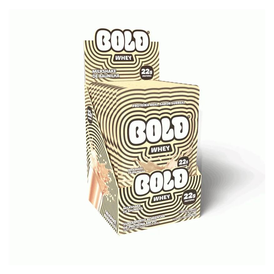 Bold Whey Display (10 Unid de 30g) - Sabor: Milkshake de Baunilha