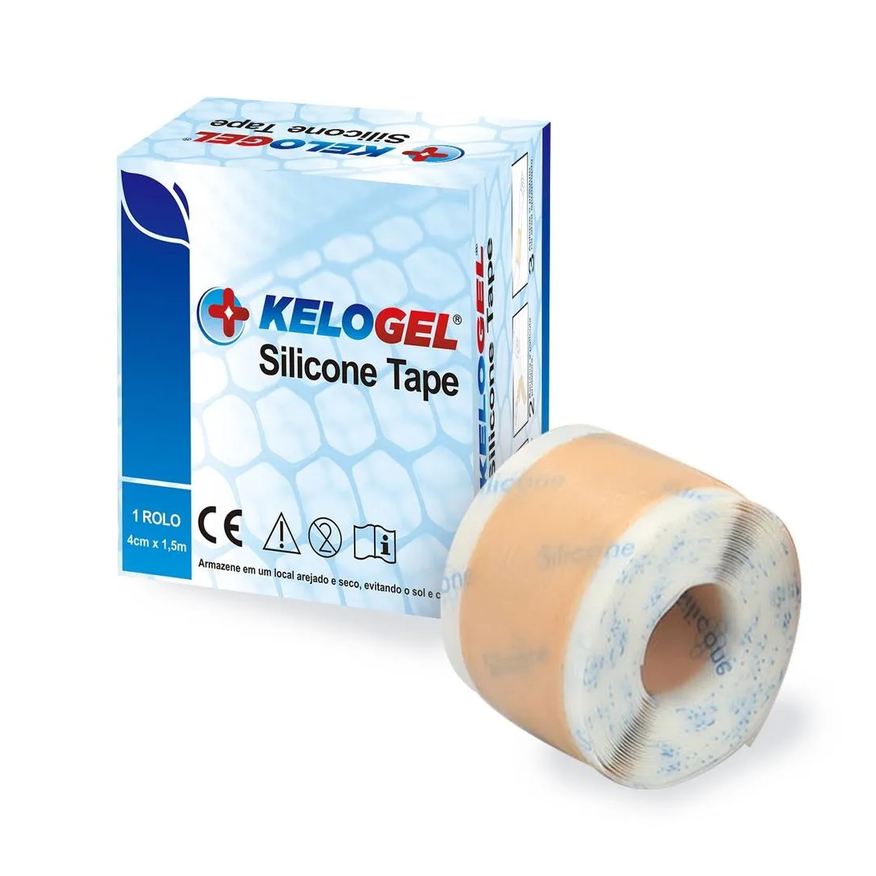 Kelogel Silicone Tape Médico Hospitalar 1,5Mx4Cm Rolo