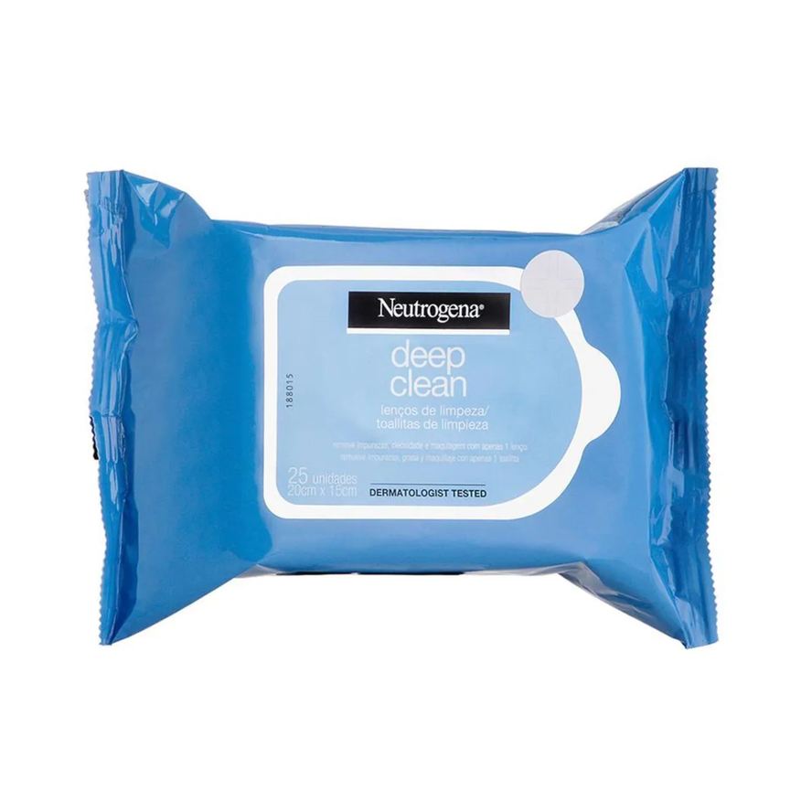 Neutrogena Lenço Demaquilante Deep Clean com 25 unidades