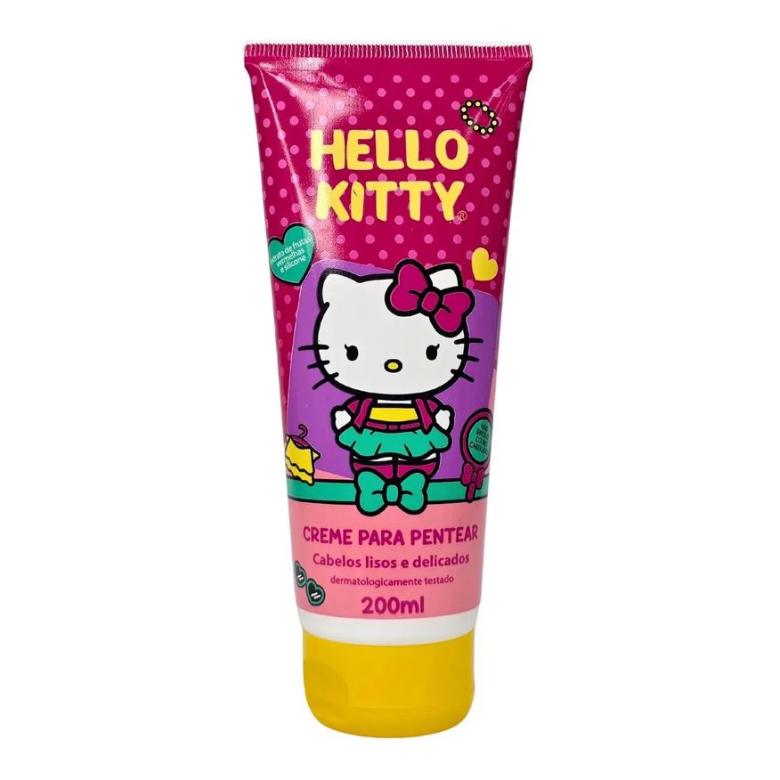 Cia Da Natureza Creme para Pentear Cabelos Lisos e Delicados Hello Kitty Cia. da Natureza 200ml