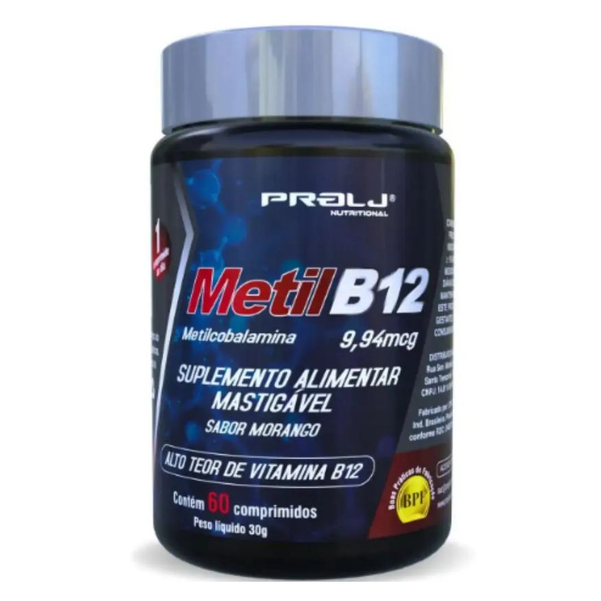 Prolj Metil B12 60 Capsulas - Vitamina B12 Energia e Saúde Neurológica