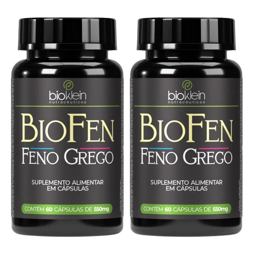 Bioklein Kit 2X Biofen Feno Grego com Saponinas 60 Cápsulas
