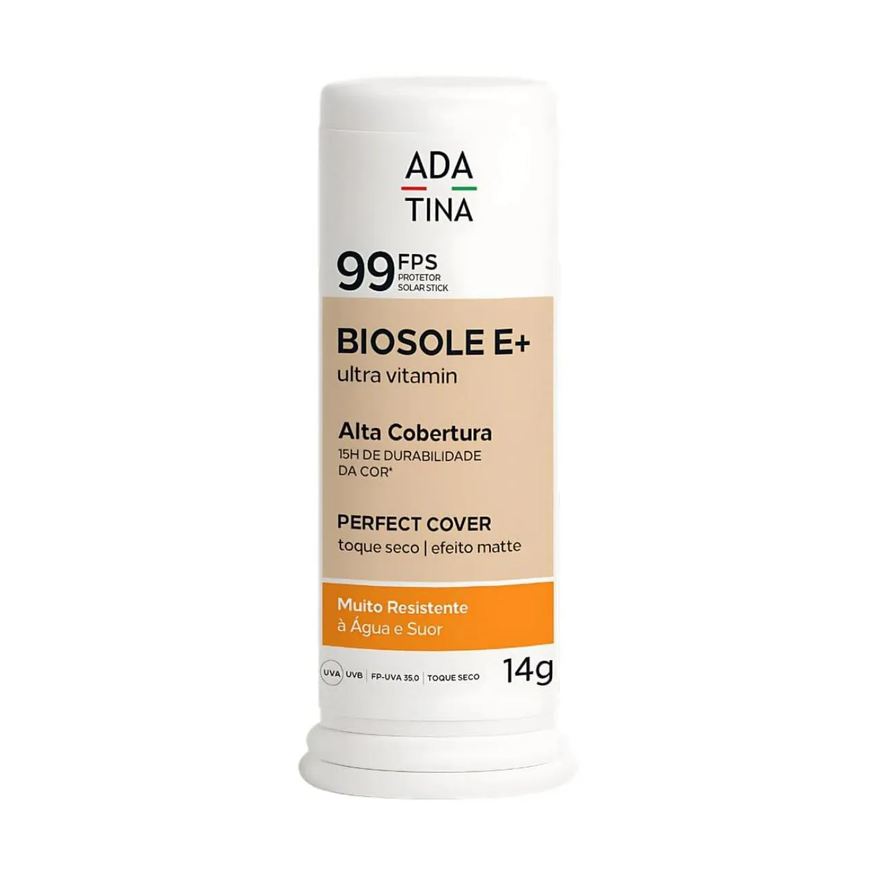 Ada Tina Protetor Solar Facial Stick Biosole E+ Ultra Vitamin Fps 99 Cor 25 Vaniglia 14g