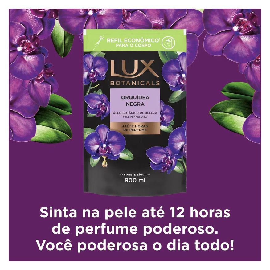Sabonete Refil Líquido Lux Botanicals Orquídea Negra 900ml