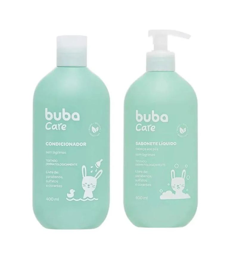 Buba Care Kit Vegano sem Lágrimas Condicionador + Sabonete Líquido400ml