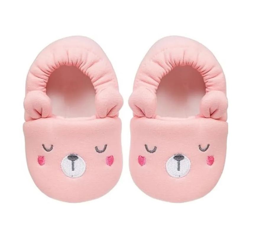 Buba Pantufa Antiderrapante Urso Rosa 1218