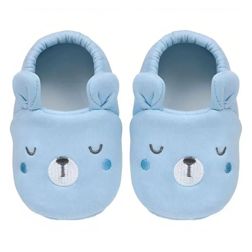 Buba Pantufa Antiderrapante Urso Azul 1218