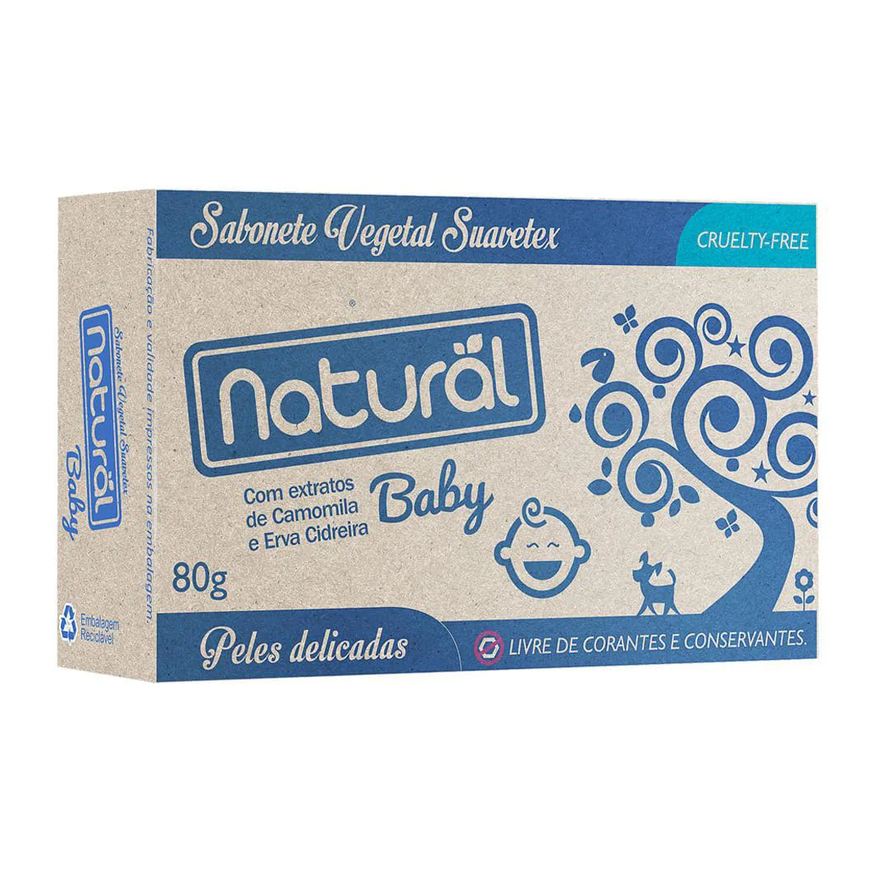 Orgânico Natural Sabonete em Barra - Suavetex Baby Camomila e Erva Cidreira 80g