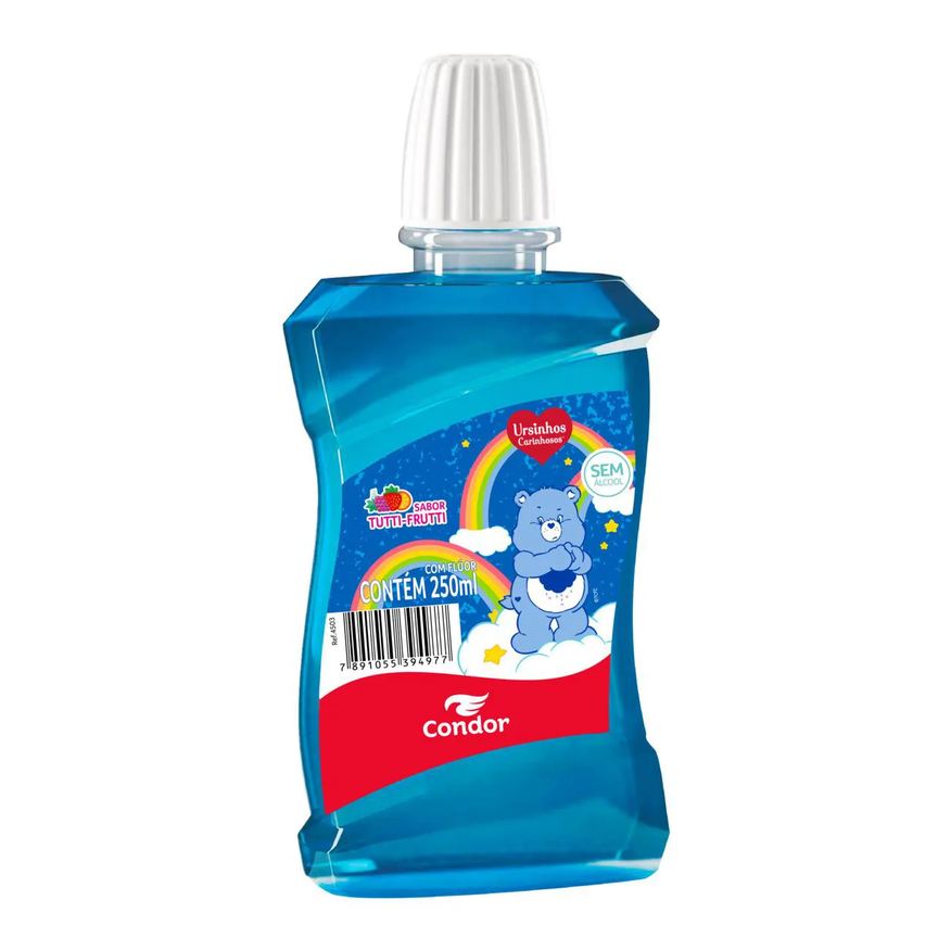 Mundo Condor Enxaguante Bucal Zero Álcool Ursinhos Carinhosos Condor 250ml Azul