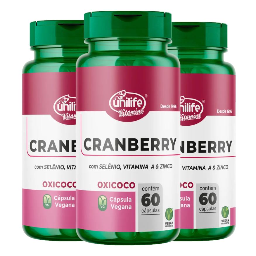 Unilife Cranberry 3 X 60 cápsulas