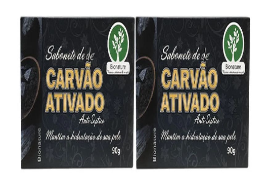 Bio Nature Kit 2 Sabonete de Carvao Ativado 90g - Bionature