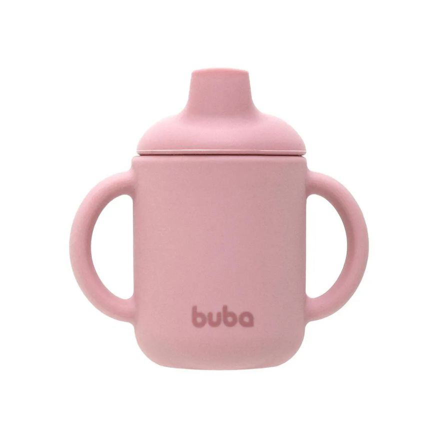 Buba Copo de Transicao Silicone 120ml Rosa Bebe 6 Meses