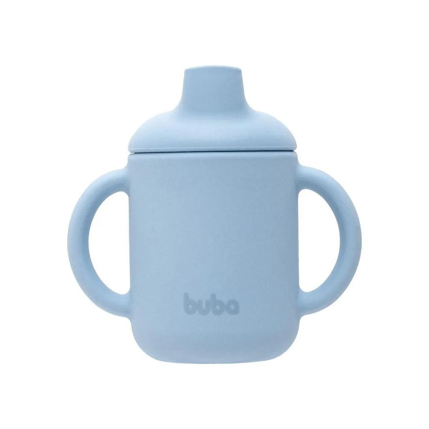 Buba Copo de Transicao Silicone 120ml Azul Bebe 6 Meses