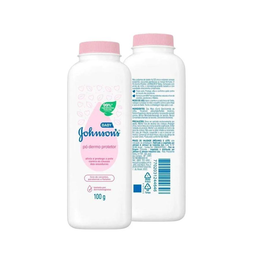 Johnson Talco Po Dermo Protetor Johnsons Baby Tradicional 100g