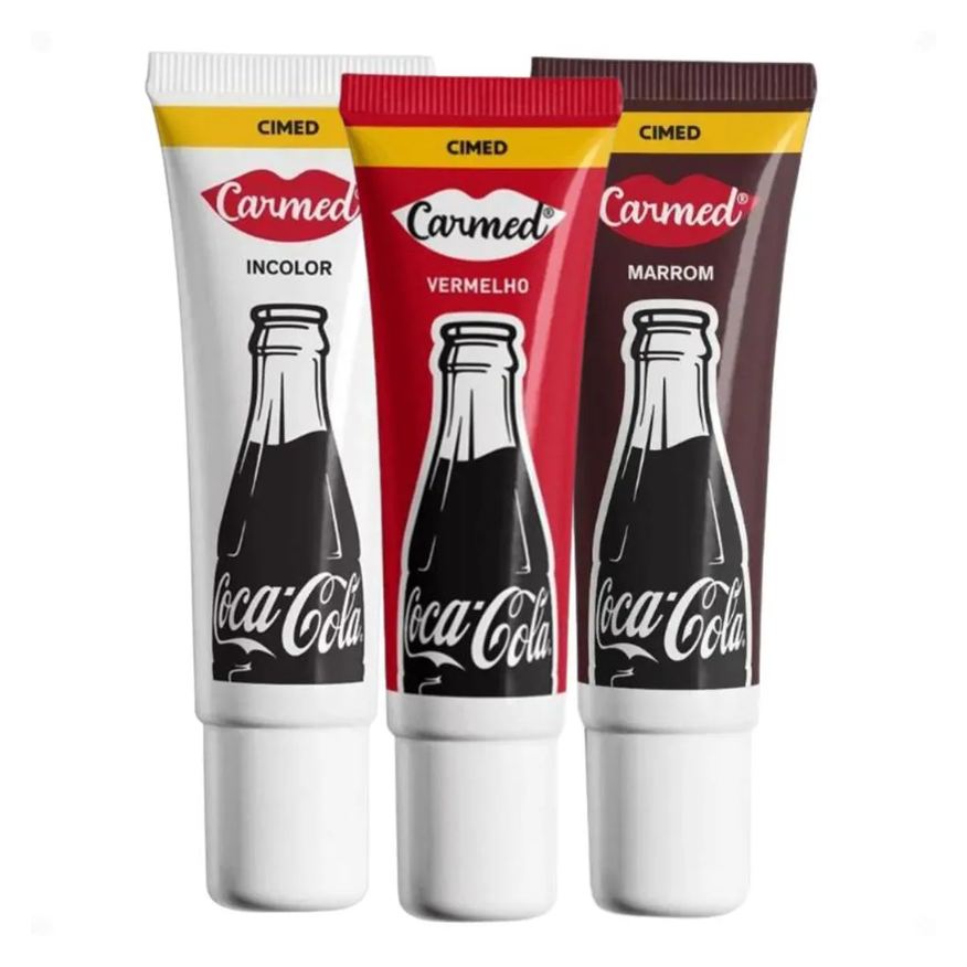 Carmed Kit Coca-Cola: Vermelho, Marrom e Incolor 10g