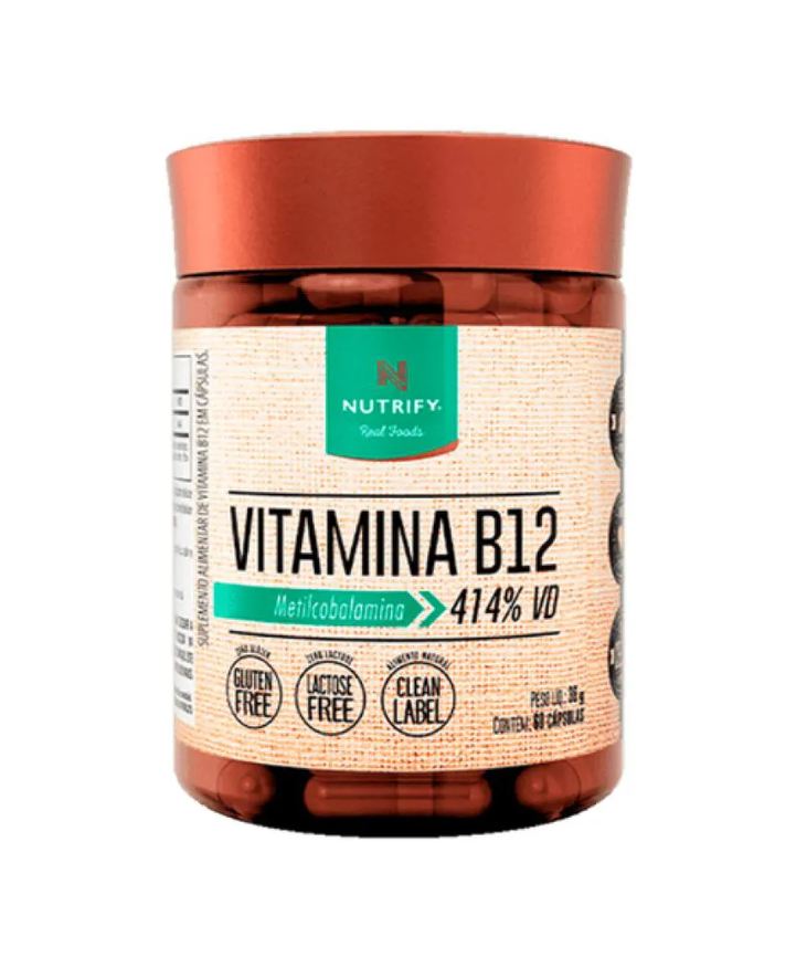 Nutrify Vitamina B12 Metilcobalamina 60 Cápsulas