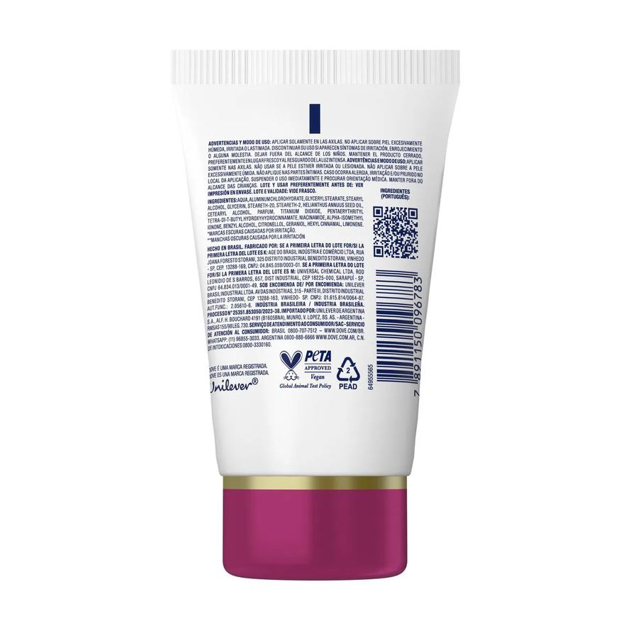 Dove Desodorante Antitranspirante Creme Sérum Previne Escurecimento Feminino 48h 50g