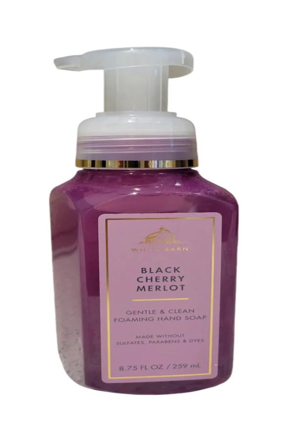 Bath & Body Works Sabonete Líquido Espuma White Barn Black Cherry Merlot 259ml – Original