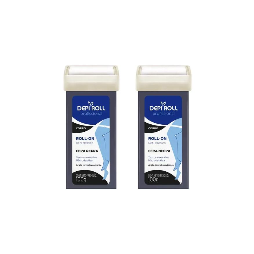 Depiroll Depilatorio Roll-On 100g Negra - Kit C/ 2Un