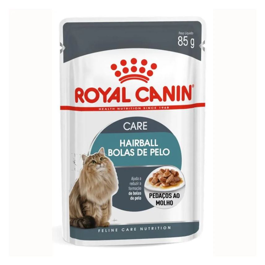Kit 3 Sachê Royal Canin Hairball Bola Pelo Gato Adult 3X85g