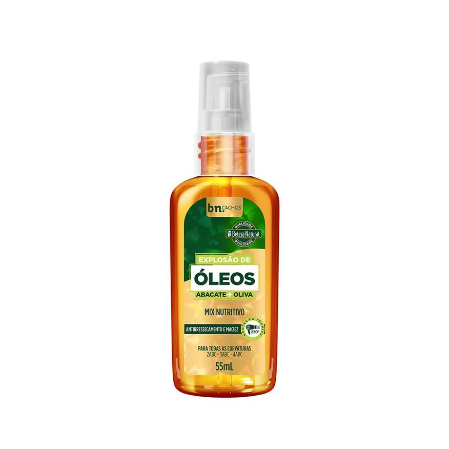 Beleza Natural Óleo Capilar Nutritivo Bn.Cachos Explosão Óleos Abacate e Oliva 55ml