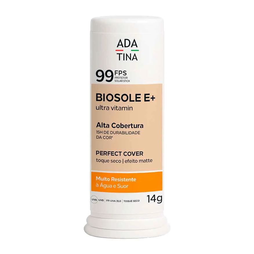 Ada Tina Protetor Solar em Bastão com Cor Biosole e Ultra Vitamin Fps99 14g COR 25 Vaniglia