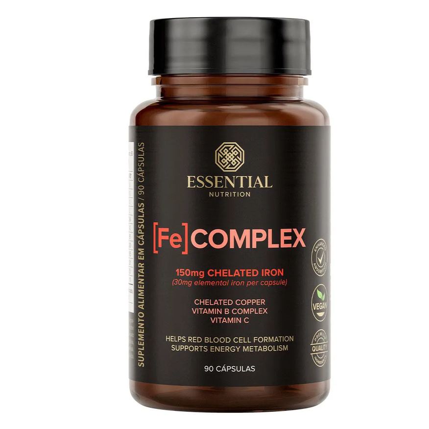 Essential Nutrition Fe Complex Ferro Quelato (90 Cápsulas)