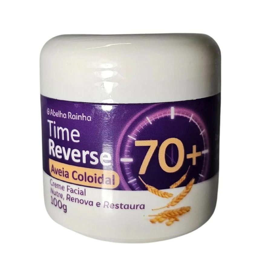 Abelha Rainha Creme Facial com Aveia Coloidal Nutri, Renova e Restaura 70+ Time Reverse 100g