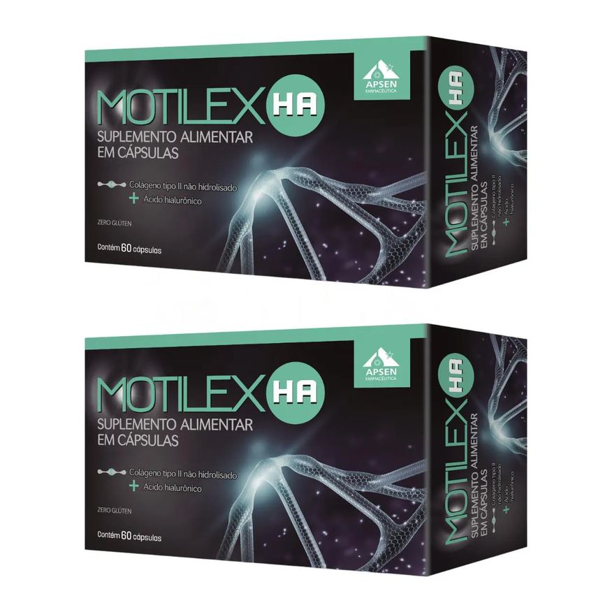 Apsen Kit 2 Motilex Ha – Colágeno Tipo Ii + Ácido Hialurônico – 60 Cápsulas Cada