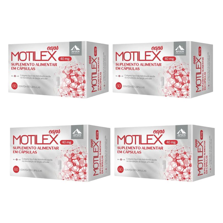 Apsen Kit 4 Cx Motilex Cápsulas C/60 - Colágeno Tipo 2