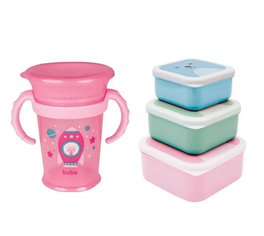 Buba Kit Copo 360° 210ml + Pote Gumy C/3Und