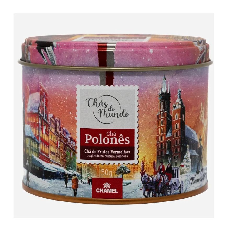 Chamel Chás do Mundo Lata Polonês 50g Frutas Vermelhas