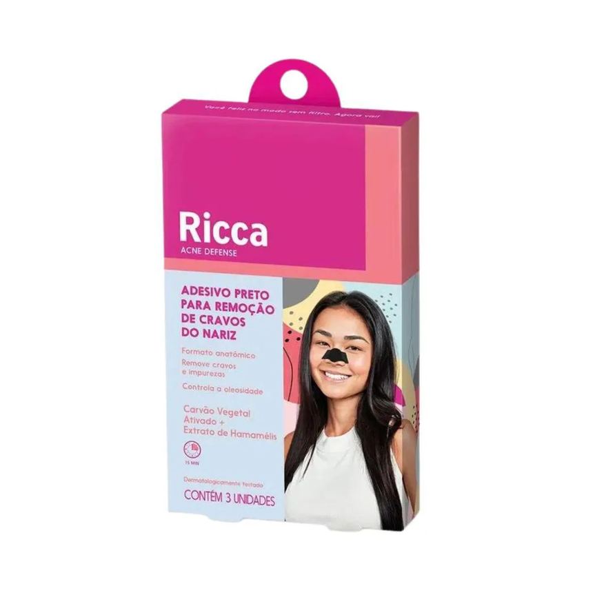 Belliz Adesivo Remoção de Cravos Ricca Preto Acne Defense