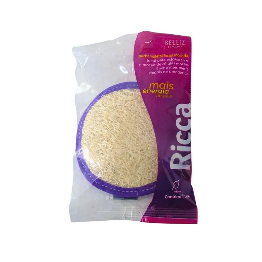 Belliz Bucha Vegetal Facial Ricca Redonda Roxa Cód.3425