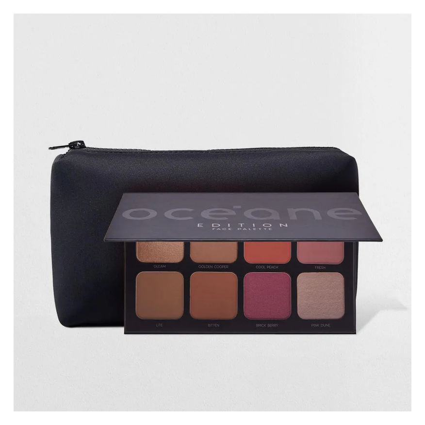 Océane Kit Paleta Multifuncional Face Palette + Nécessaire Preto (2 Produtos)