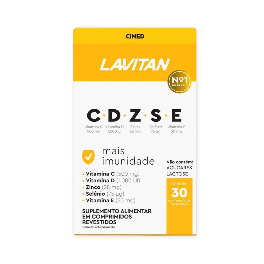 Cimed Lavitan Vitamina Cdzse Mais Imunidade - 30 Cápsulas