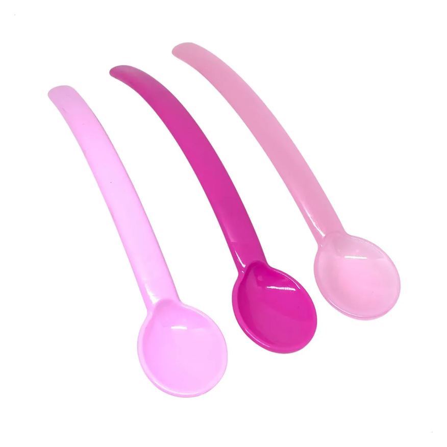 Ninet Colher Infantil Kit com 3 Unidades Rosa