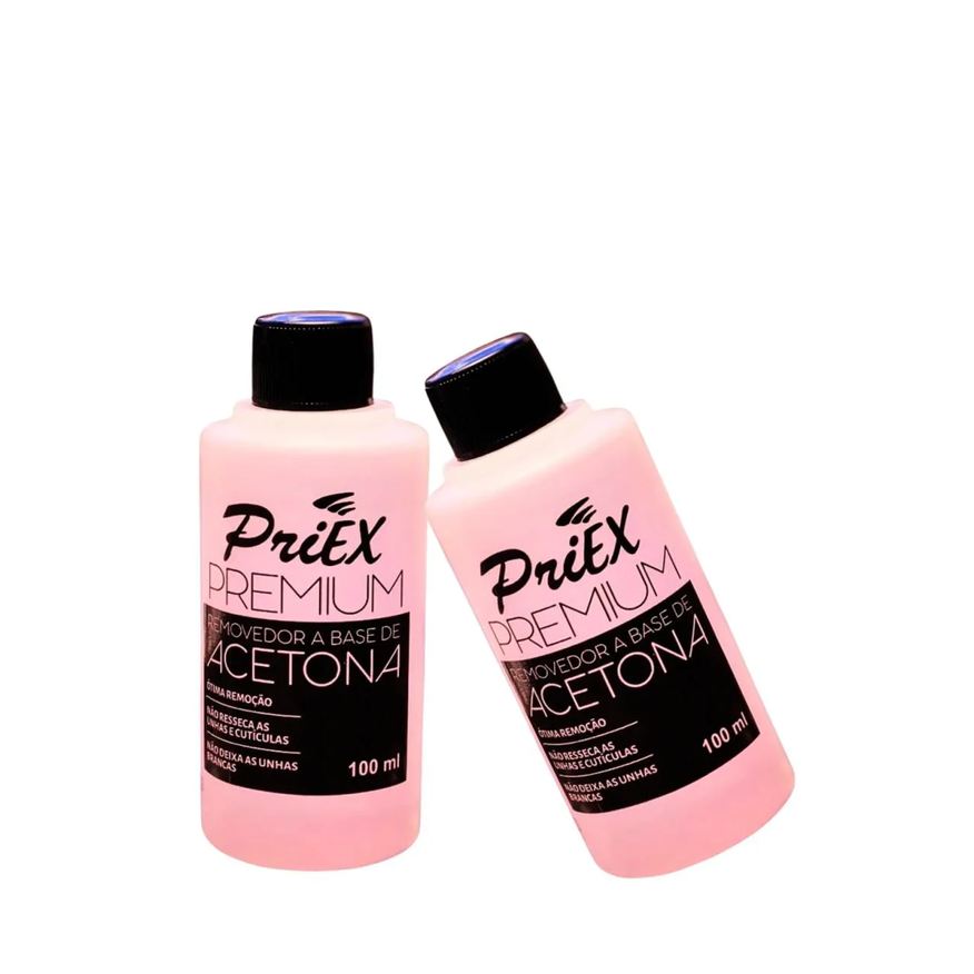 Priex Premium Removedor de Esmalte Kit com 2 Unidades 100ml Cada