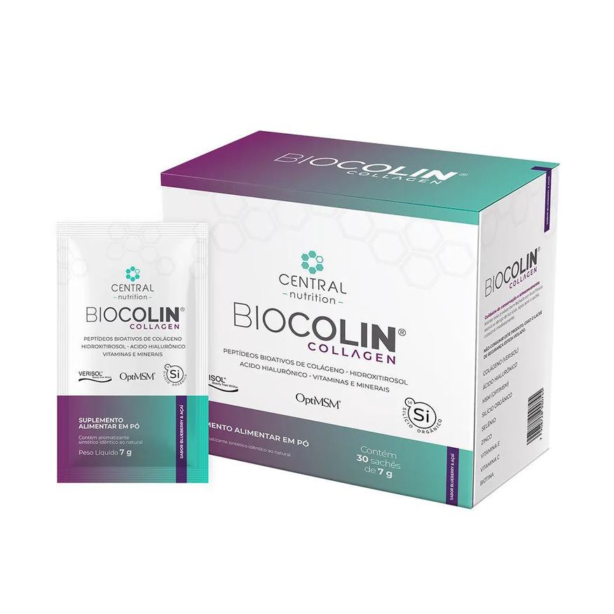 Central Nutrition Biocolin Collagen 7g Blueberry & Açaí 30 Saches