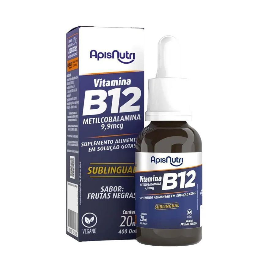 Apisnutri Vitamina B12 Sabor Frutas Negras 20ml
