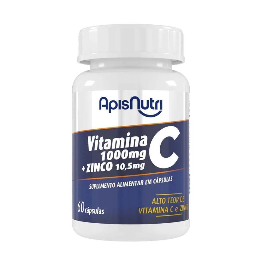 Apisnutri Suplemento de Vitamina C + Zinco 60 Cápsulas