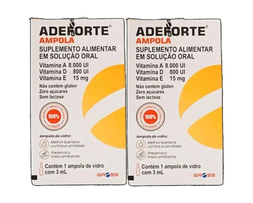 Adeforte Kit 2 Suplemento Polivitamínico Ampola 3ml