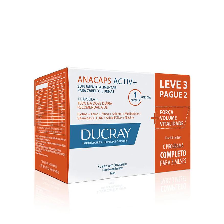 Anacaps Polivitamínico Activ+ Cabelos e Unhas 90 cápsulas