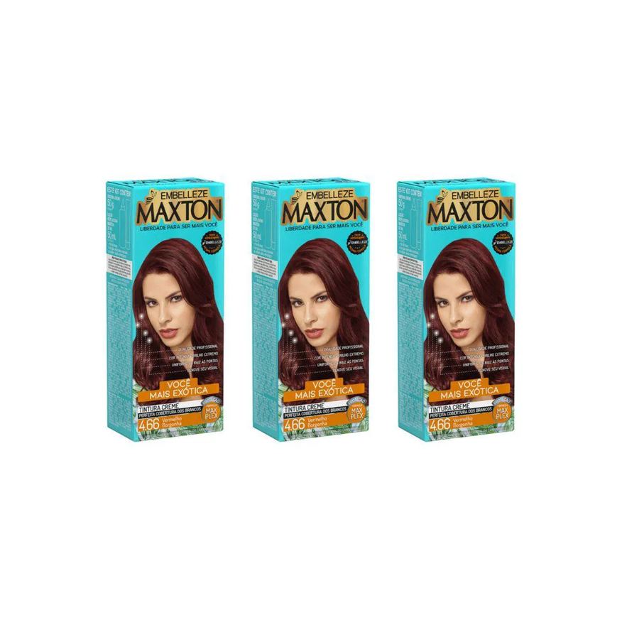 Embelleze Coloraçao Maxton 4.66 Vermelho Borgonha - Kit C/3Un