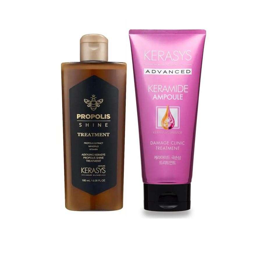 Kerasys Kit ( Tratamento Própolis Shine 180ml + Máscara Keramide Damage 200ml )