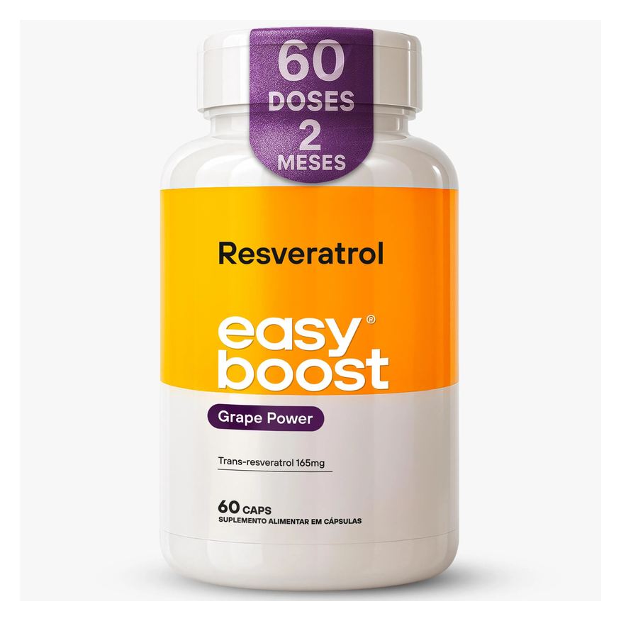 Easy Boost Resveratrol 165mg 100% Trans - Resveratrol 60 cápsulas